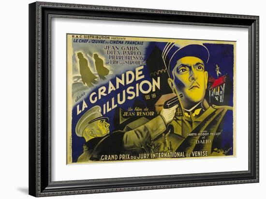 Grande Illusion, French Movie Poster, 1937-null-Framed Art Print