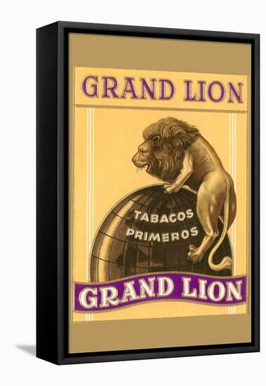 Grande Lion Label-null-Framed Stretched Canvas