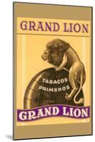 Grande Lion Label-null-Mounted Art Print
