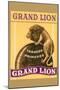 Grande Lion Label-null-Mounted Art Print