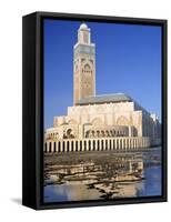 Grande Mosque Hassan II, Casablanca, Morocco-Peter Adams-Framed Stretched Canvas