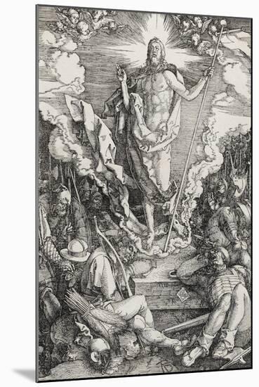 Grande passion - La résurrection du Christ-Albrecht Dürer-Mounted Giclee Print