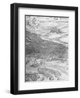 Grande Pianta Prospettica - Venice, C.1500 (Engraving) (Middle Section)-Jacopo De' Barbari-Framed Premium Giclee Print