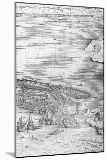 Grande Pianta Prospettica - Venice, C.1500 (Engraving) (Right Hand Side)-Jacopo De' Barbari-Mounted Giclee Print