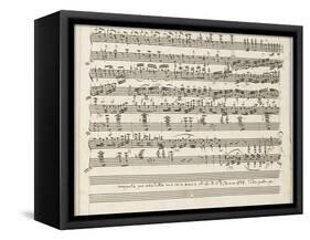 Grande Polonaise pour le Piano forte : dernière page-Carl Maria Friedrich Ernest von Weber-Framed Stretched Canvas