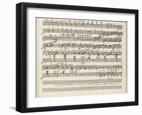 Grande Polonaise pour le Piano forte : dernière page-Carl Maria Friedrich Ernest von Weber-Framed Giclee Print