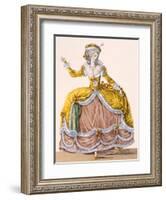 Grande Robe a La Sultane', Plate No.167 from 'Galeries Des Modes Et Costumes Francais', C.1778-87-Pierre Thomas Le Clerc-Framed Giclee Print