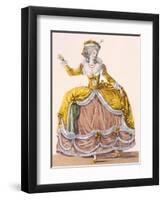 Grande Robe a La Sultane', Plate No.167 from 'Galeries Des Modes Et Costumes Francais', C.1778-87-Pierre Thomas Le Clerc-Framed Giclee Print