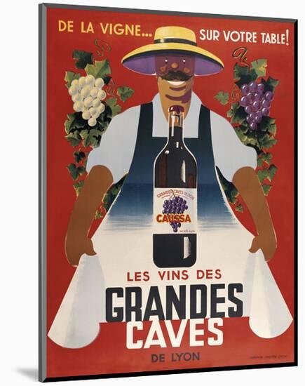 Grandes Caves-Vintage Posters-Mounted Art Print