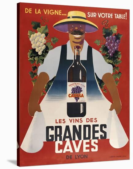 Grandes Caves-Vintage Posters-Stretched Canvas