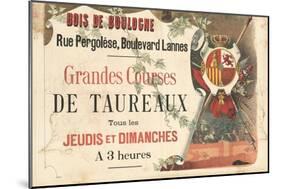 Grandes courses de taureaux-null-Mounted Giclee Print