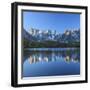 Grandes Jorasses and Dent Du Geant Reflected at Sunrise in Lac Des Cheserys-Roberto Moiola-Framed Photographic Print