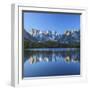 Grandes Jorasses and Dent Du Geant Reflected at Sunrise in Lac Des Cheserys-Roberto Moiola-Framed Photographic Print