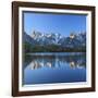 Grandes Jorasses and Dent Du Geant Reflected at Sunrise in Lac Des Cheserys-Roberto Moiola-Framed Photographic Print