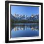 Grandes Jorasses and Dent Du Geant Reflected at Sunrise in Lac Des Cheserys-Roberto Moiola-Framed Photographic Print