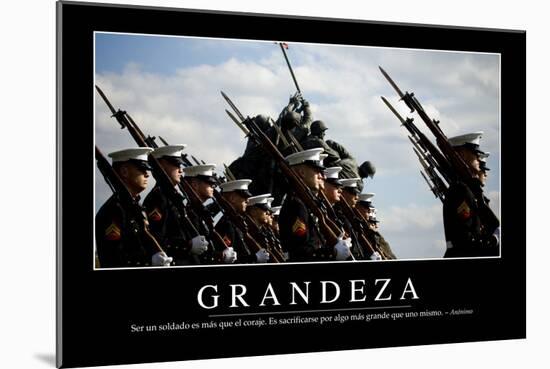 Grandeza. Cita Inspiradora Y Póster Motivacional-null-Mounted Photographic Print