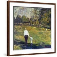 Grandfather and Grandson, 1997-Patricia Espir-Framed Giclee Print