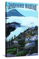 Grandfather Mountain, North Carolina - Bridge and Clouds-Lantern Press-Stretched Canvas