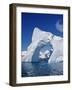 Grandidier Channel, Tourists Zodiac Cruising by Arched Iceberg Near Booth Island, Antarctica-Allan White-Framed Photographic Print