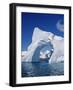 Grandidier Channel, Tourists Zodiac Cruising by Arched Iceberg Near Booth Island, Antarctica-Allan White-Framed Photographic Print