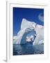 Grandidier Channel, Tourists Zodiac Cruising by Arched Iceberg Near Booth Island, Antarctica-Allan White-Framed Photographic Print