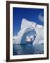 Grandidier Channel, Tourists Zodiac Cruising by Arched Iceberg Near Booth Island, Antarctica-Allan White-Framed Photographic Print