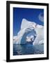 Grandidier Channel, Tourists Zodiac Cruising by Arched Iceberg Near Booth Island, Antarctica-Allan White-Framed Photographic Print