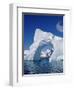 Grandidier Channel, Tourists Zodiac Cruising by Arched Iceberg Near Booth Island, Antarctica-Allan White-Framed Photographic Print