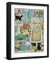 Grandma and 10 cats in the bathroom-Linda Benton-Framed Giclee Print