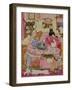 Grandma and 10 cats in the bedroom-Linda Benton-Framed Giclee Print