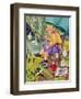 Grandma and cat fishing-Linda Benton-Framed Premium Giclee Print