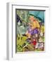 Grandma and cat fishing-Linda Benton-Framed Premium Giclee Print