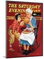 "Grandma and Football," Saturday Evening Post Cover, October 26, 1940-Russell Sambrook-Mounted Giclee Print
