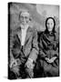 Grandma and Grandpa in a Tintype Portrait, Ca. 1870s-null-Stretched Canvas