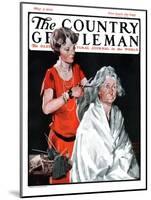 "Grandma Bobs Her Hair," Country Gentleman Cover, May 9, 1925-William Meade Prince-Mounted Giclee Print