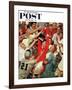 "Grandma Catches Fly-ball," Saturday Evening Post Cover, April 23, 1960-Richard Sargent-Framed Giclee Print