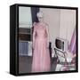 Grandma Is All Dressed Up and Standing Next to a TV, Ca. 1965-null-Framed Stretched Canvas