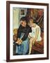 Grandmere chaussant une Fillette-Suzanne Valadon-Framed Giclee Print