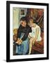 Grandmere chaussant une Fillette-Suzanne Valadon-Framed Giclee Print