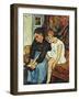 Grandmere chaussant une Fillette-Suzanne Valadon-Framed Giclee Print