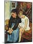 Grandmere chaussant une Fillette-Suzanne Valadon-Mounted Giclee Print