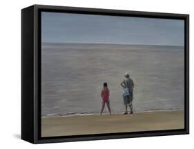 Grandmother and Granddaughter, Burnham-On-Sea, 2006-Peter Breeden-Framed Stretched Canvas