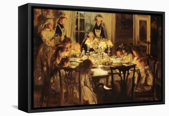 Grandmother's Birthday-John Henry Lorimar-Framed Stretched Canvas