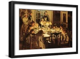 Grandmother's Birthday-John Henry Lorimar-Framed Art Print