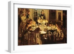 Grandmother's Birthday-John Henry Lorimar-Framed Art Print