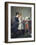 Grandmother's Lessons, 1880-1881-Silvestro Lega-Framed Premium Giclee Print