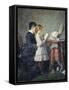 Grandmother's Lessons, 1880-1881-Silvestro Lega-Framed Stretched Canvas