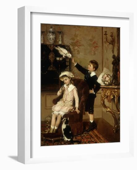 Grandmother's Pets-Albert Roosenboom-Framed Giclee Print