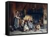 Grandmother's Story-Pietro Saltini-Framed Stretched Canvas