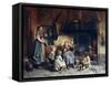 Grandmother's Story-Pietro Saltini-Framed Stretched Canvas